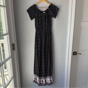 Bleuh Ciel Boho Floral Maxi Dress
